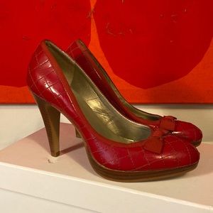 red stiletos platform